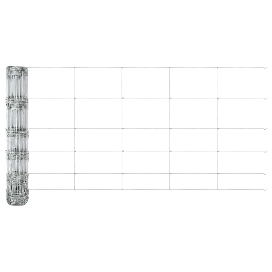 Weidehekwerk Zilver 25 x 0,8 m Gegalvaniseerd staal