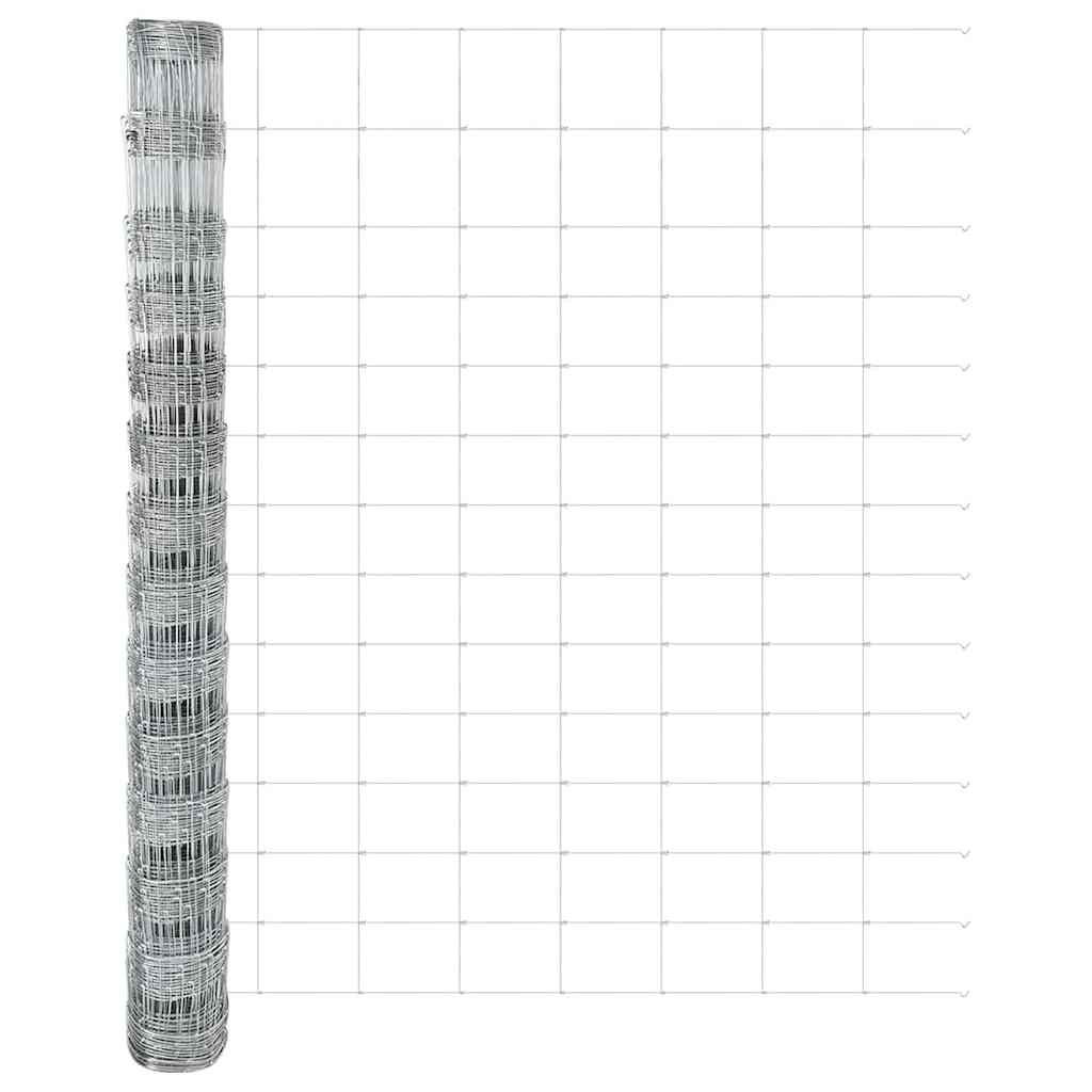 Weidehekwerk Zilver 25 x 1,4 m Gegalvaniseerd staal