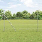 Weidehek 25 x 1,5 m gegalvaniseerd staal zilver