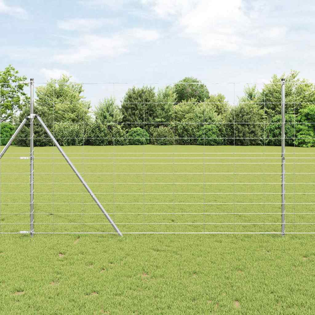 Weidehekwerk Zilver 25 x 1,5 m Gegalvaniseerd staal