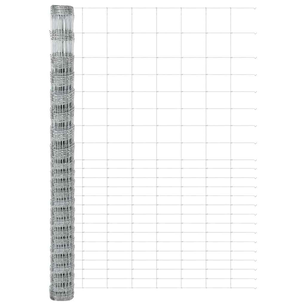 Weidehekwerk Zilver 25 x 1,6 m Gegalvaniseerd staal