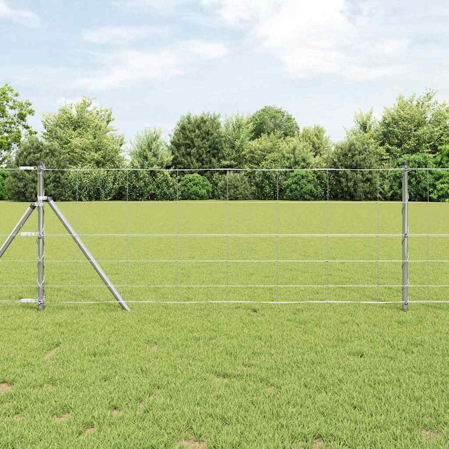 Weidehekwerk Zilver 50 x 0,8 m Gegalvaniseerd staal