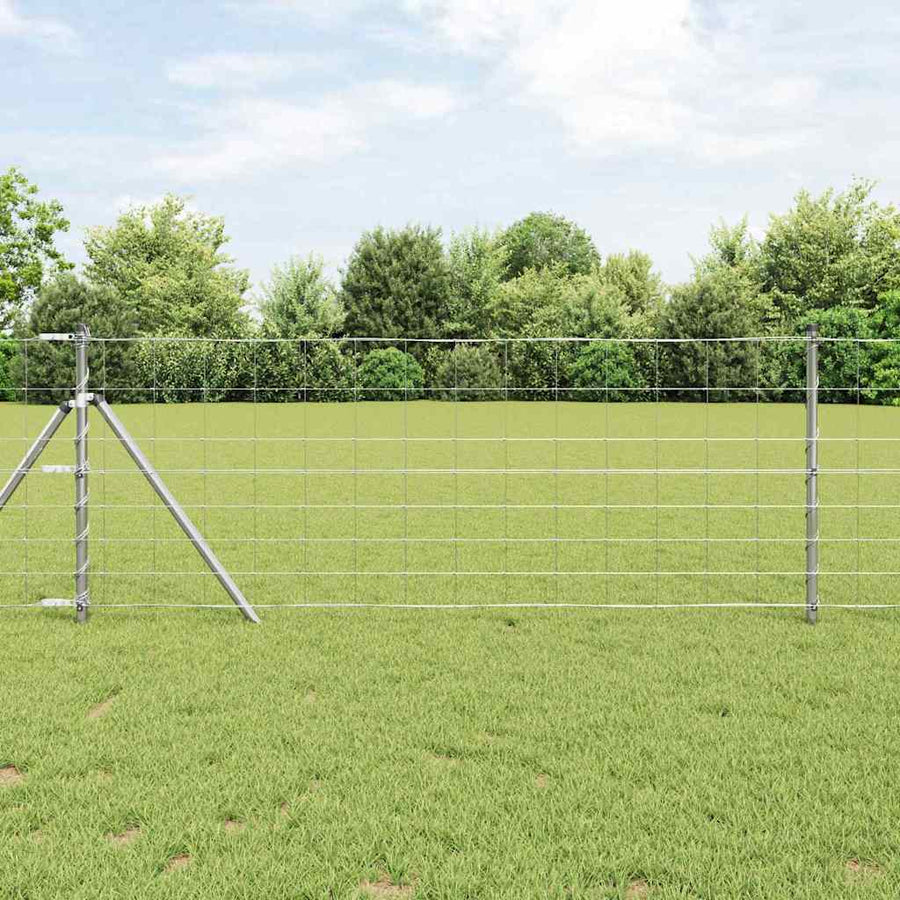 Weidehekwerk Zilver 50 x 0,8 m Gegalvaniseerd staal