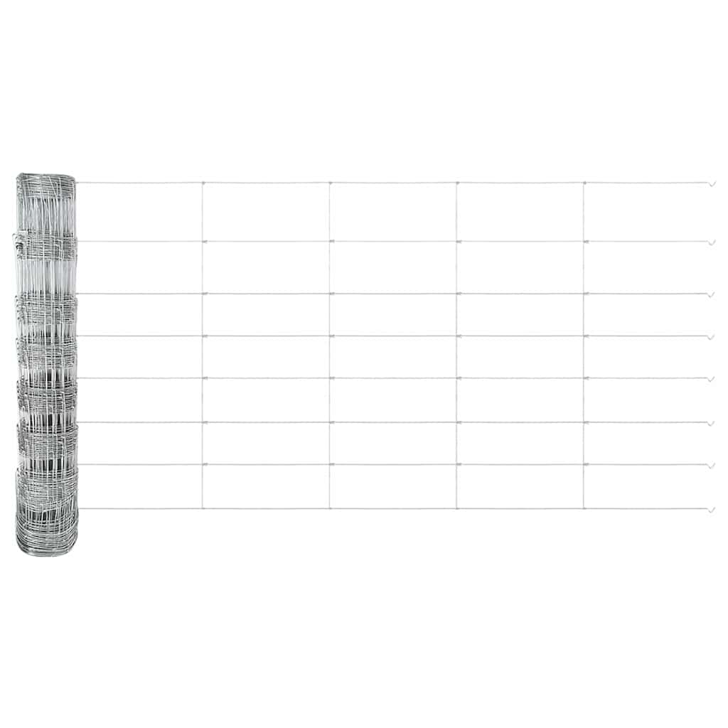 Weidehekwerk Zilver 50 x 0,8 m Gegalvaniseerd staal