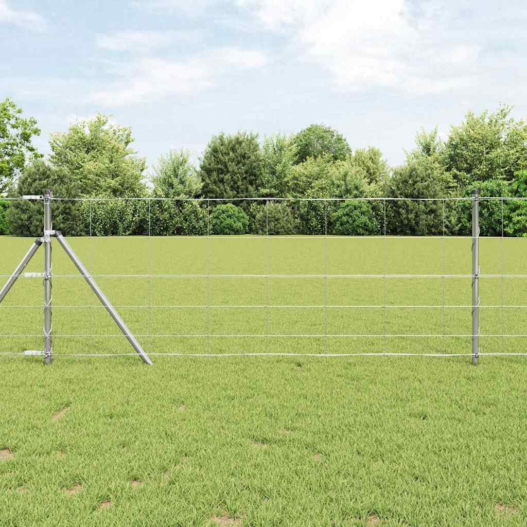 Weidehekwerk Zilver 100 x 0,8 m Gegalvaniseerd staal