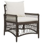Tuinstoel poly rattan bruin 73x61x77 cm