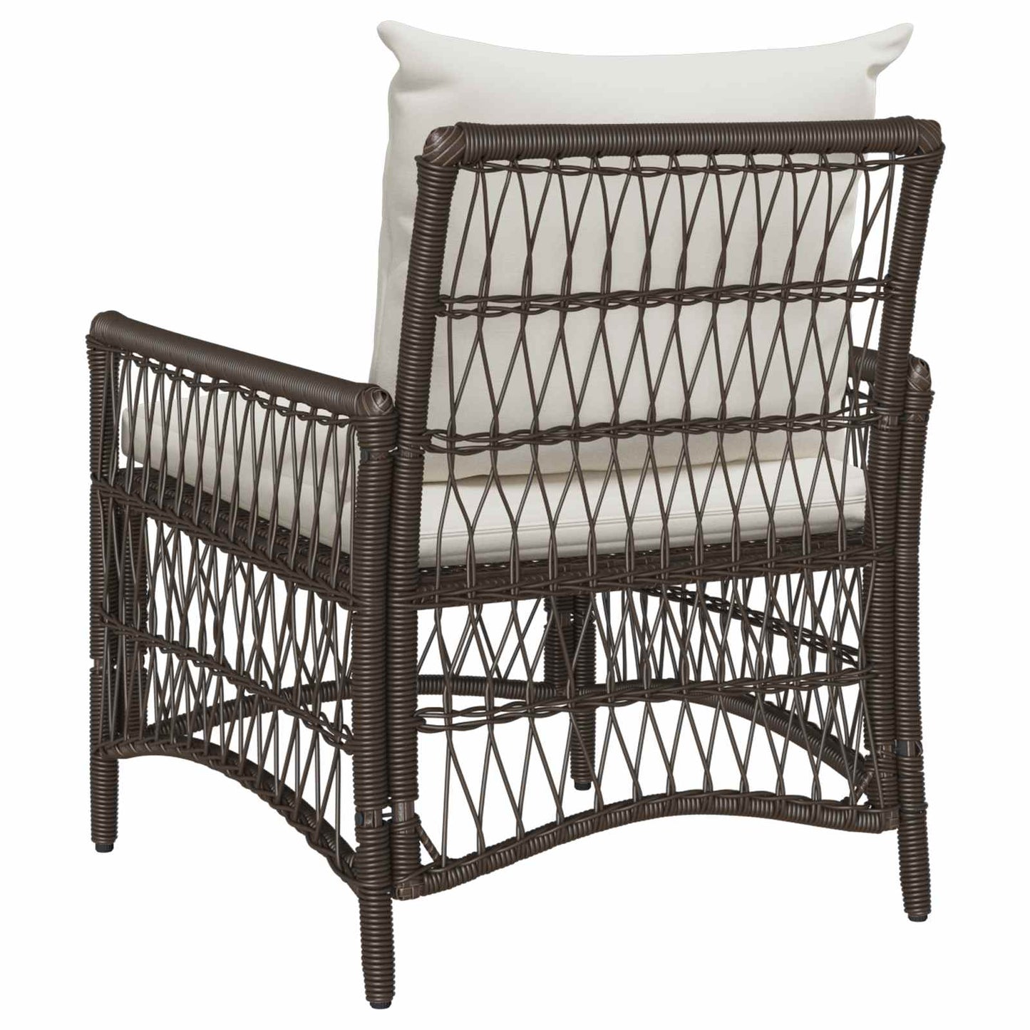 Tuinstoel met kussen Bruin 73 x 61 x 77 cm poly rattan