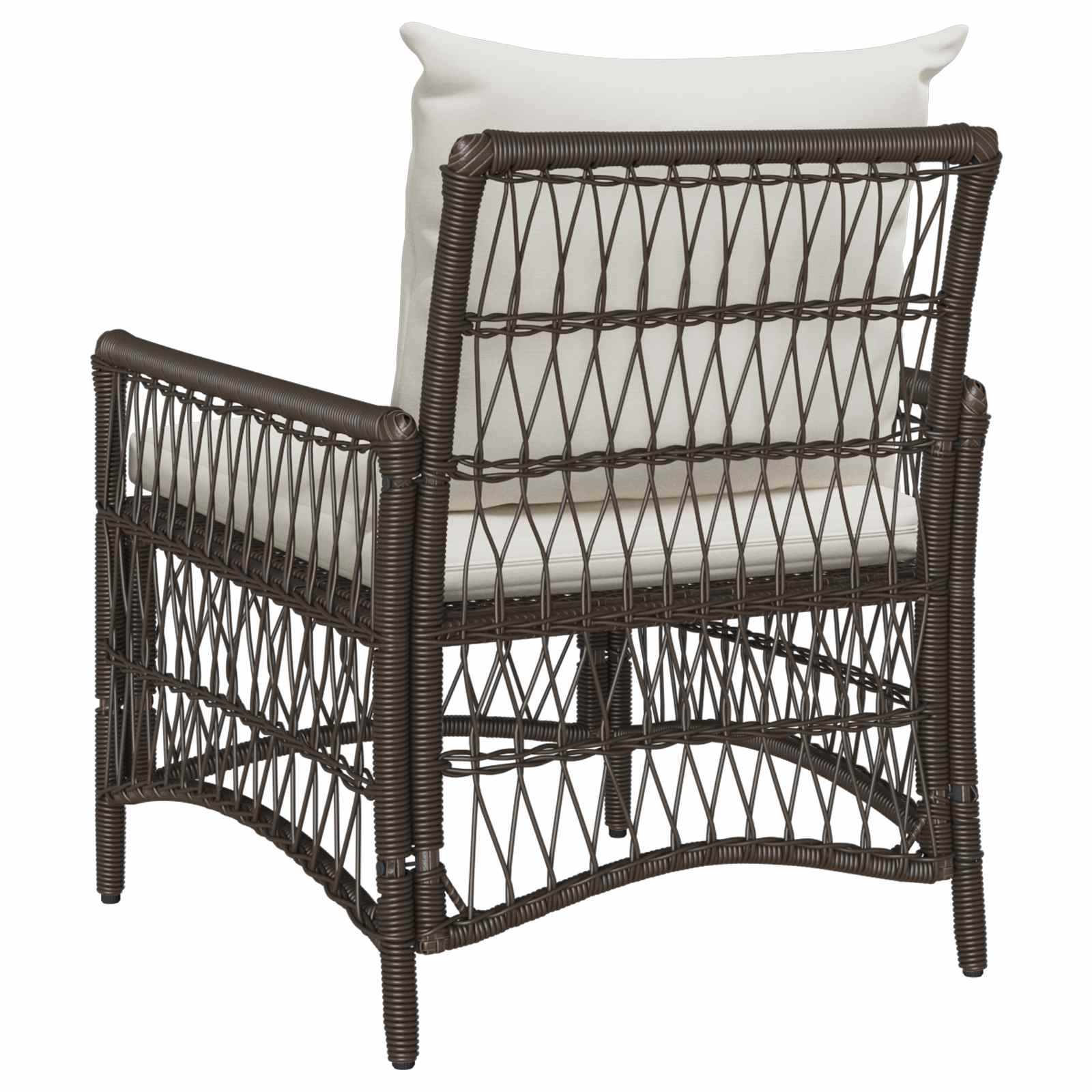 Tuinstoel met kussen Bruin 73 x 61 x 77 cm poly rattan