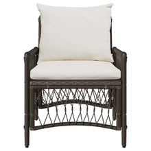 Tuinstoel met kussen Bruin 73 x 61 x 77 cm poly rattan