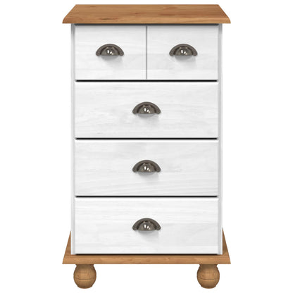 Ladekast ASKIM Wit 45,8 x 40 x 79 cm Massief grenenhout