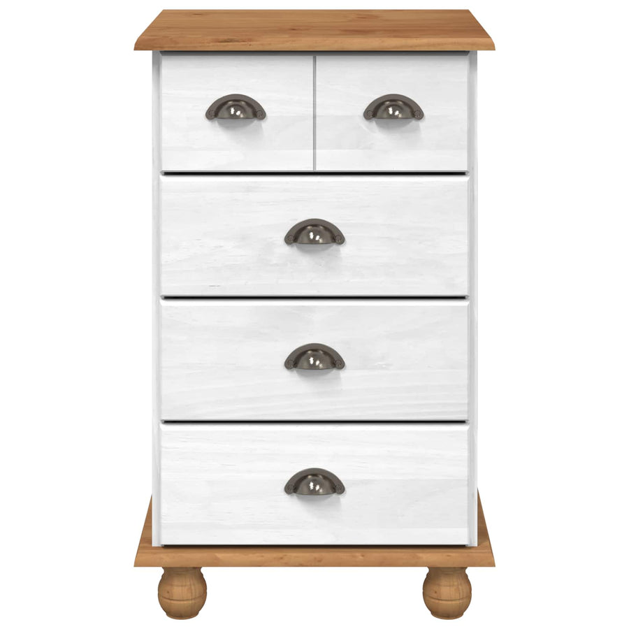 Ladekast ASKIM Wit 45,8 x 40 x 79 cm Massief grenenhout