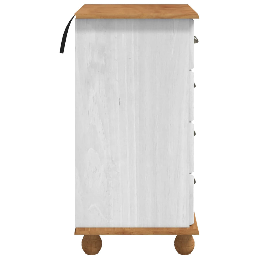 Ladekast ASKIM Wit 45,8 x 40 x 79 cm Massief grenenhout
