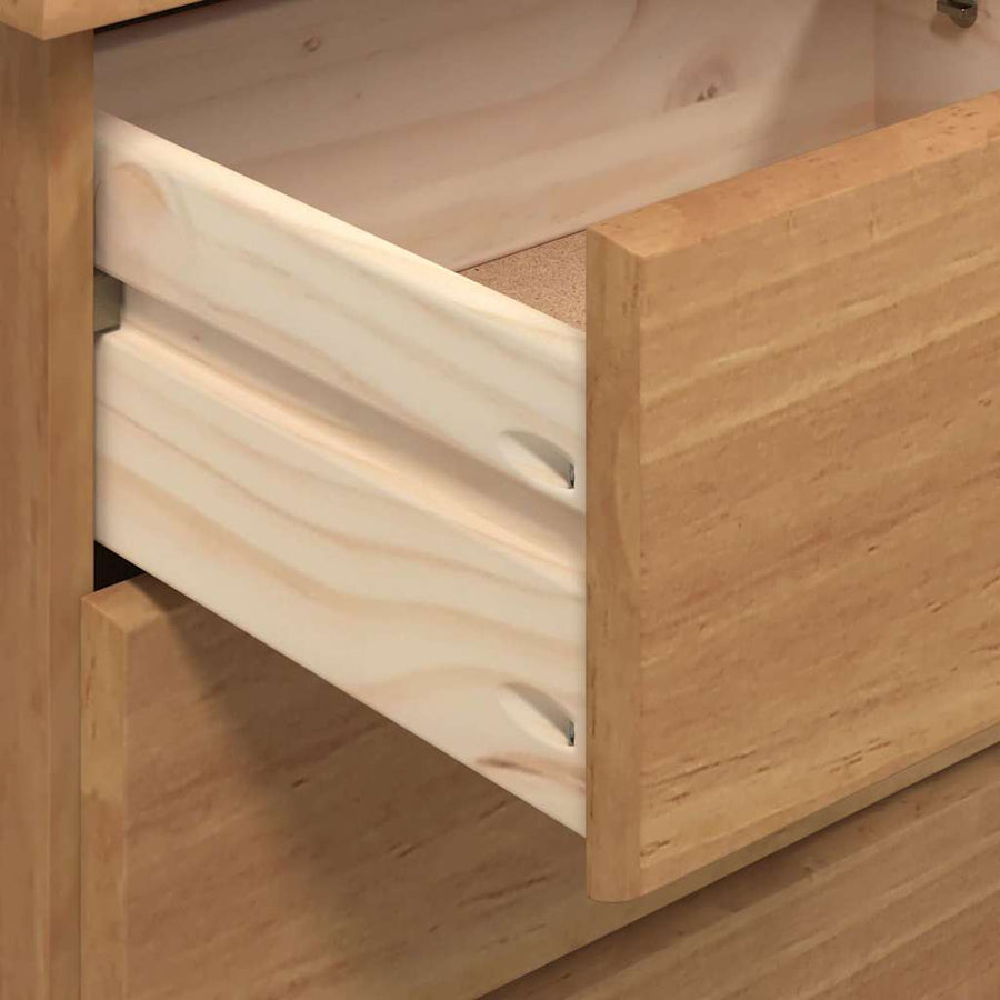 Ladekast ASKIM Bruin 91 x 40 x 95,5 cm Massief grenenhout