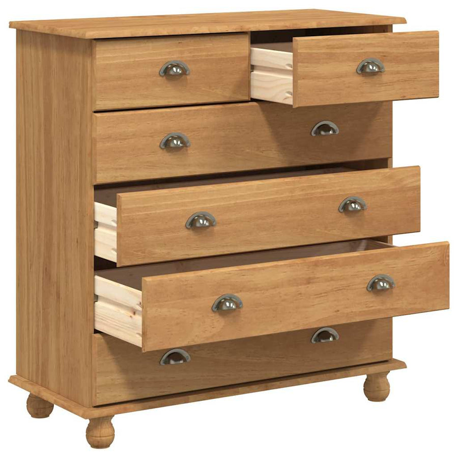 Ladekast ASKIM Bruin 91 x 40 x 95,5 cm Massief grenenhout