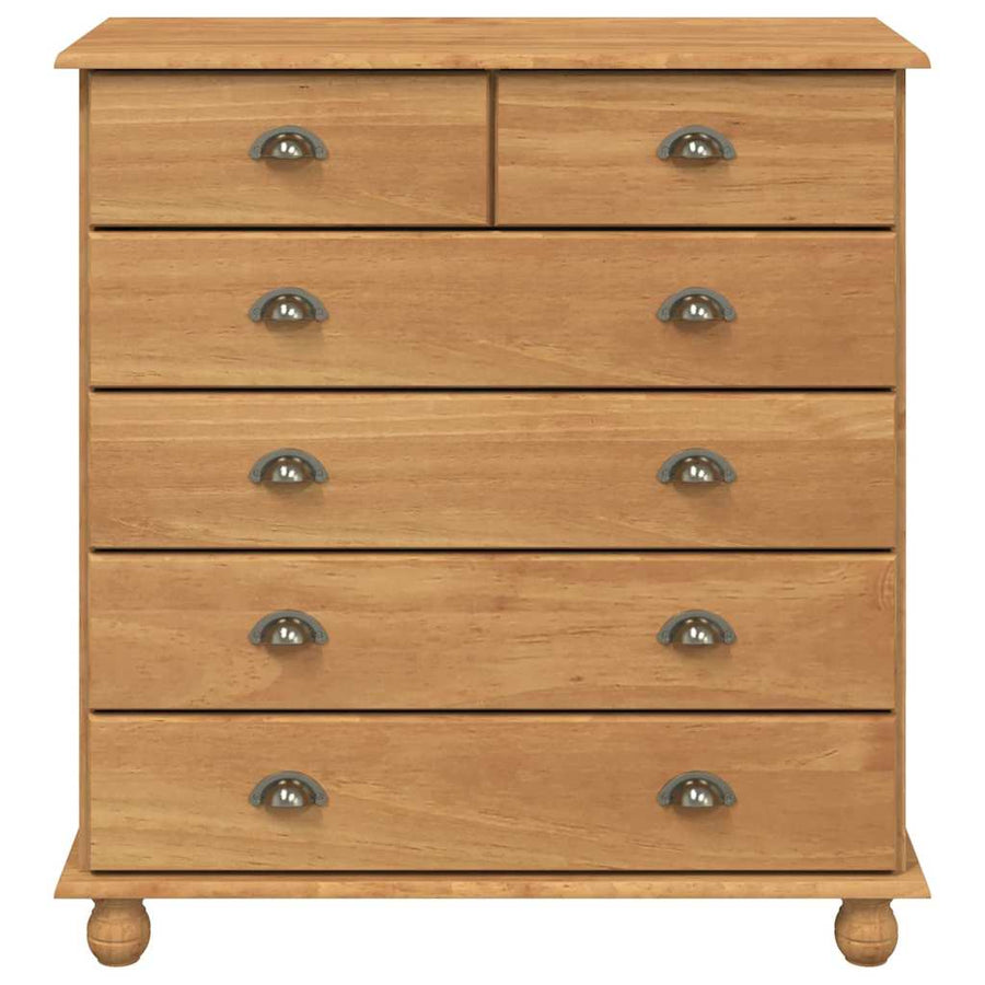 Ladekast ASKIM Bruin 91 x 40 x 95,5 cm Massief grenenhout