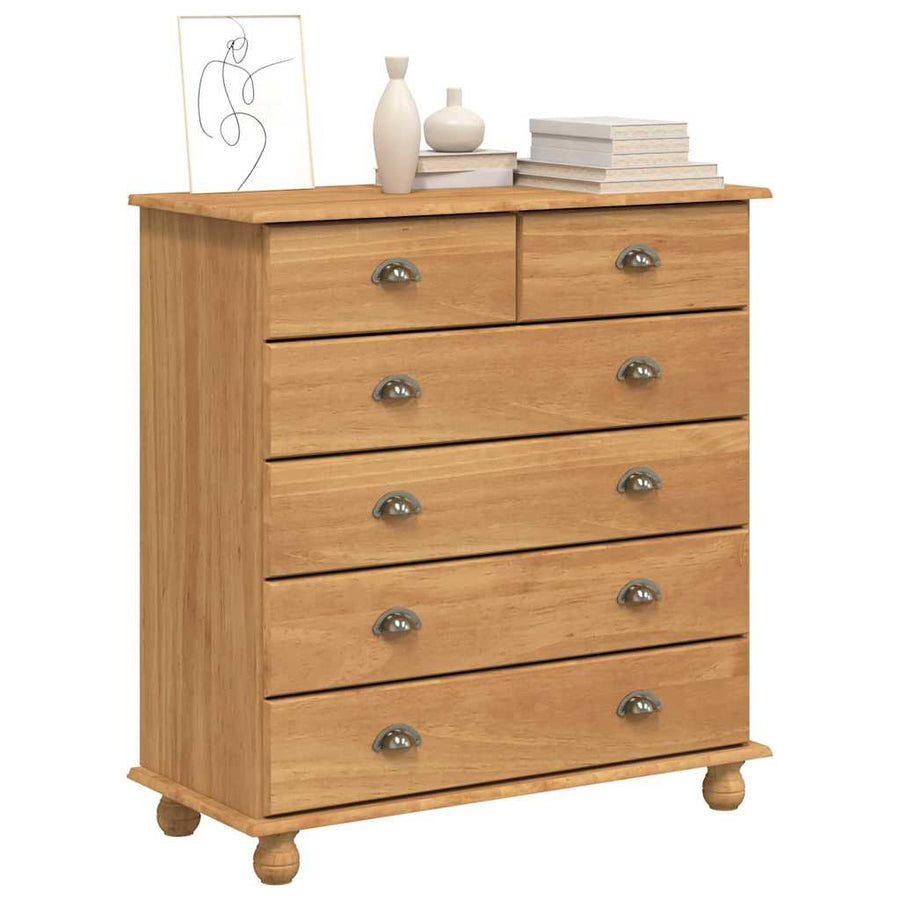 Ladekast ASKIM Bruin 91 x 40 x 95,5 cm Massief grenenhout