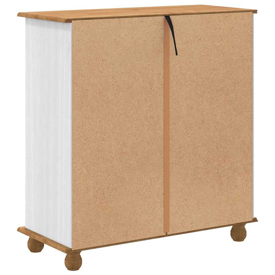 Ladekast ASKIM Wit 91 x 40 x 95,5 cm Massief grenenhout