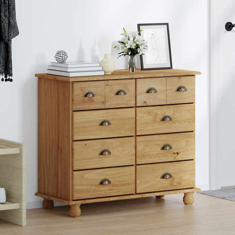 Ladekast ASKIM Bruin 91 x 40 x 79 cm Massief grenenhout