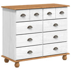 Ladekast 91x40x79 cm massief grenenhout wit
