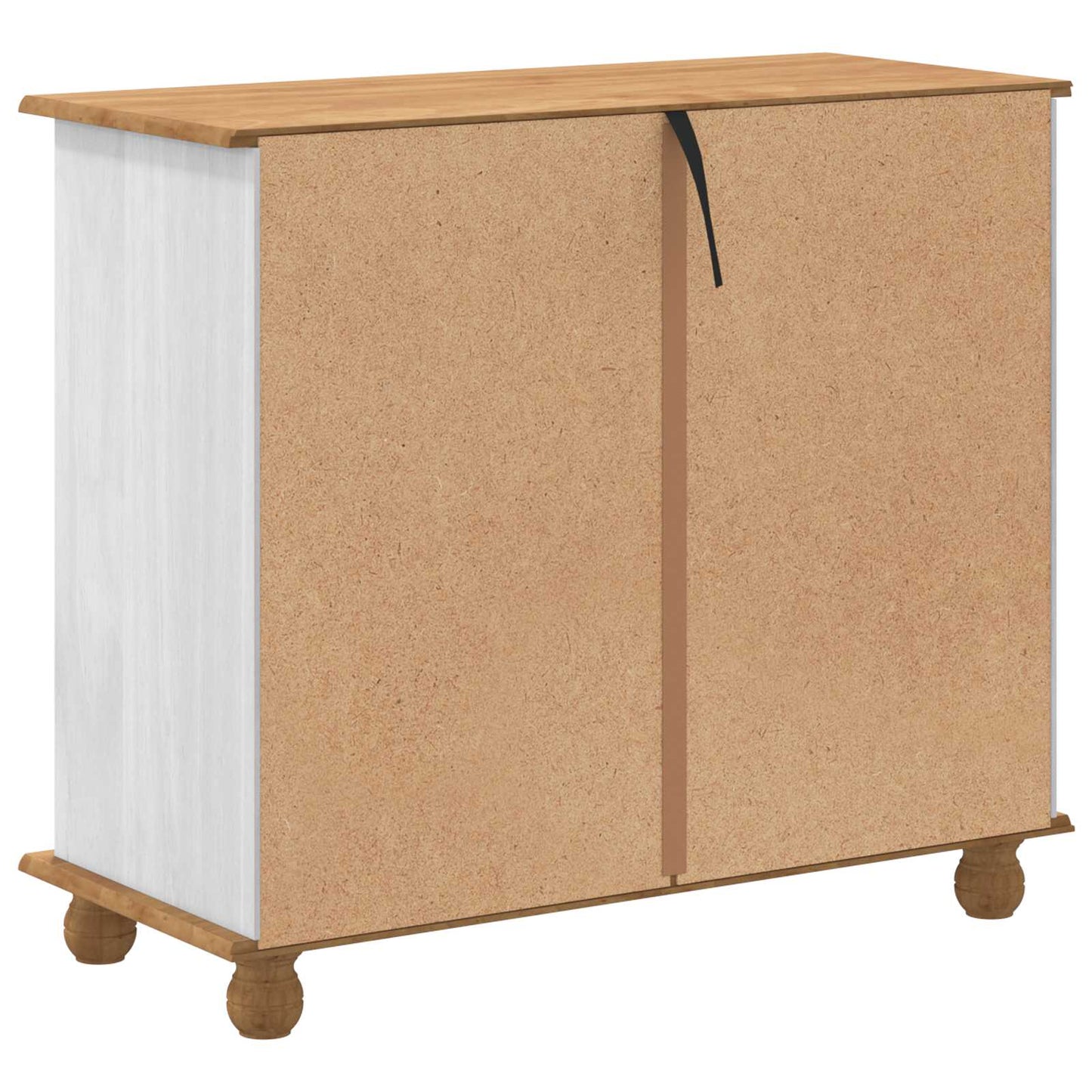Ladekast met lade ASKIM Wit 91 x 40 x 79 cm Massief grenenhout