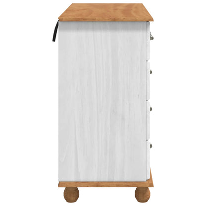 Ladekast met lade ASKIM Wit 91 x 40 x 79 cm Massief grenenhout