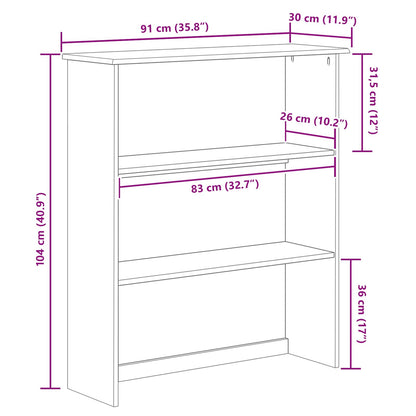 Hutch ASKIM 91 x 30 x 104 cm Massief grenenhout