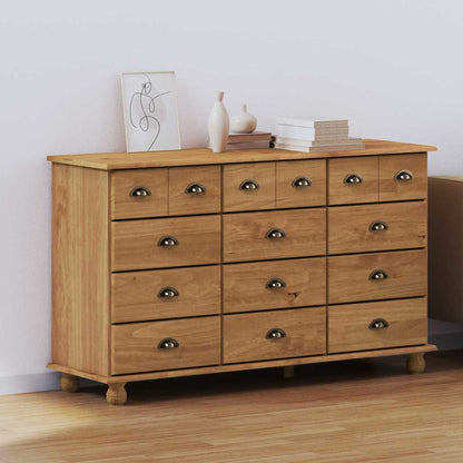 Ladekast ASKIM Bruin 79 x 40 x 133,5 cm Massief grenenhout