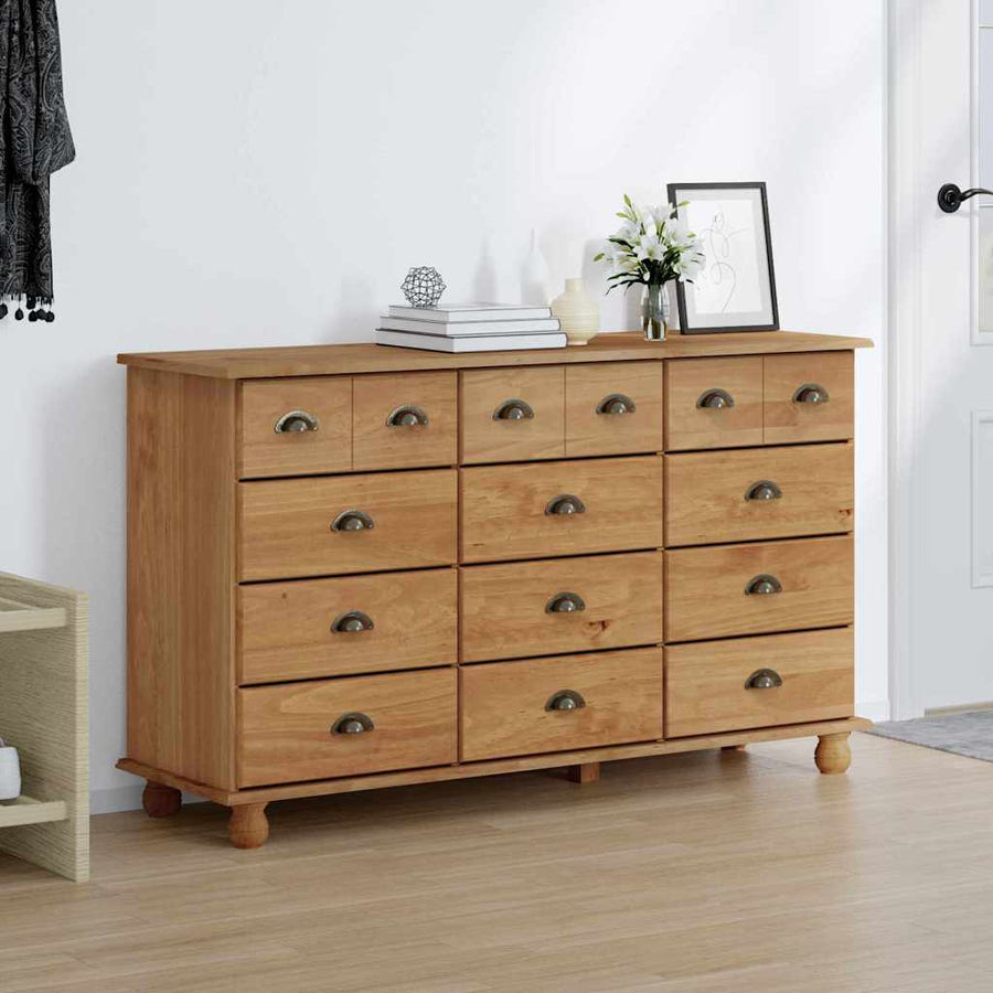 Ladekast ASKIM Bruin 79 x 40 x 133,5 cm Massief grenenhout
