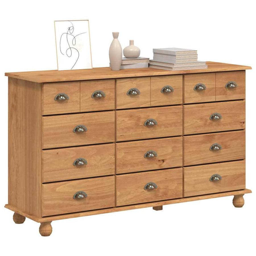 Ladekast ASKIM Bruin 79 x 40 x 133,5 cm Massief grenenhout