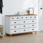 Ladekast grenenhout wit 79x40x133,5 cm