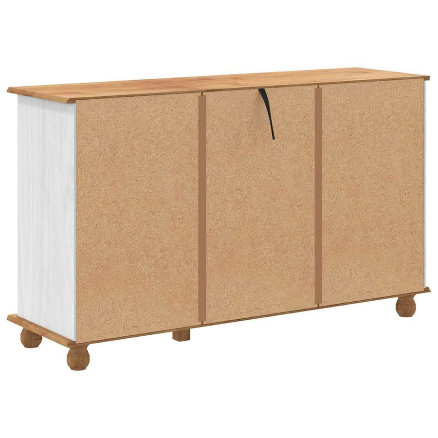 Ladekast ASKIM Wit 79 x 40 x 133,5 cm Massief grenenhout