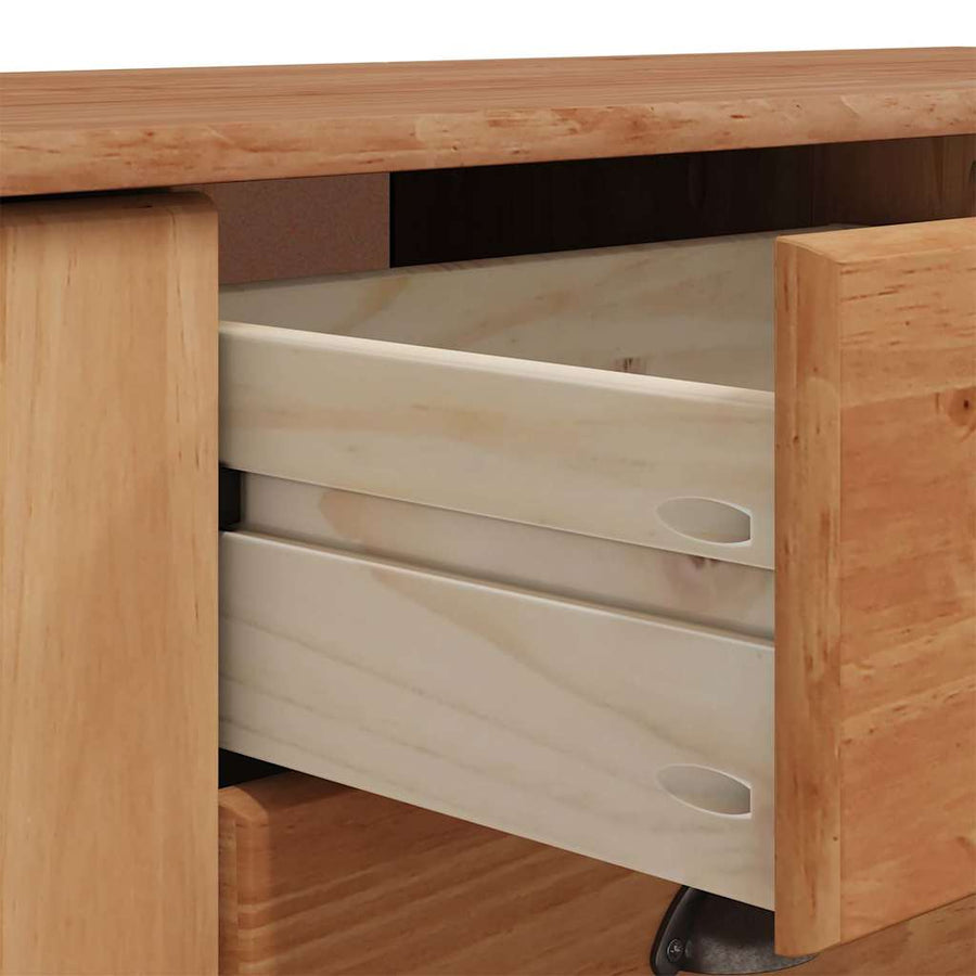 Dressoir met lade ASKIM 133,5 x 40 x 79 cm Massief grenenhout