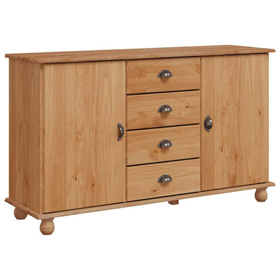 Dressoir met lade ASKIM 133,5 x 40 x 79 cm Massief grenenhout