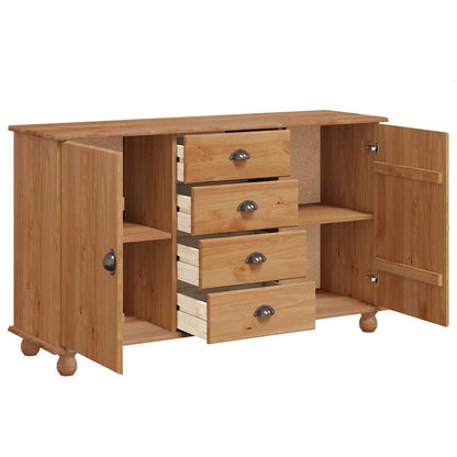 Dressoir met lade ASKIM 133,5 x 40 x 79 cm Massief grenenhout