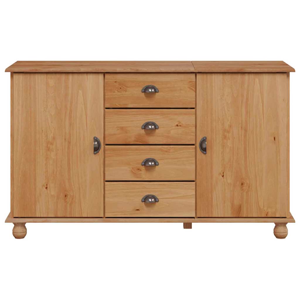 Dressoir met lade ASKIM 133,5 x 40 x 79 cm Massief grenenhout