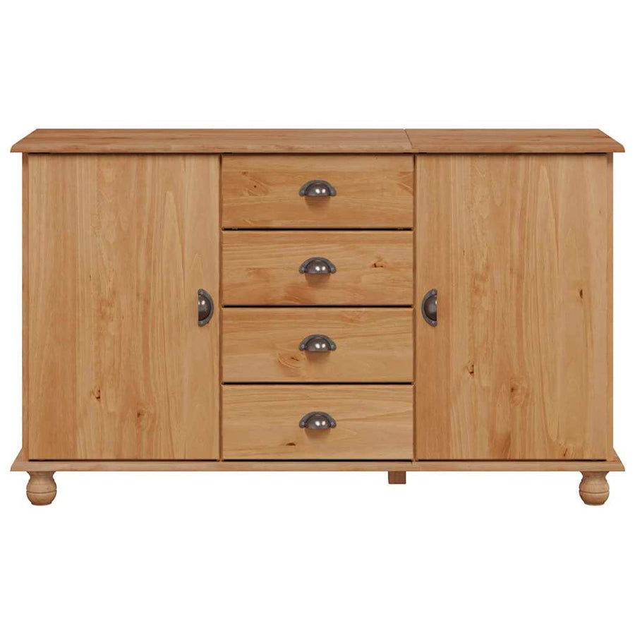 Dressoir met lade ASKIM 133,5 x 40 x 79 cm Massief grenenhout