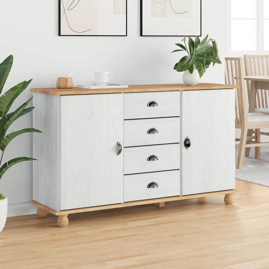 Dressoir met lade ASKIM 133,5 x 40 x 79 cm Massief grenenhout