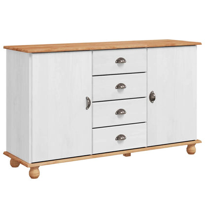 Dressoir met lade ASKIM 133,5 x 40 x 79 cm Massief grenenhout
