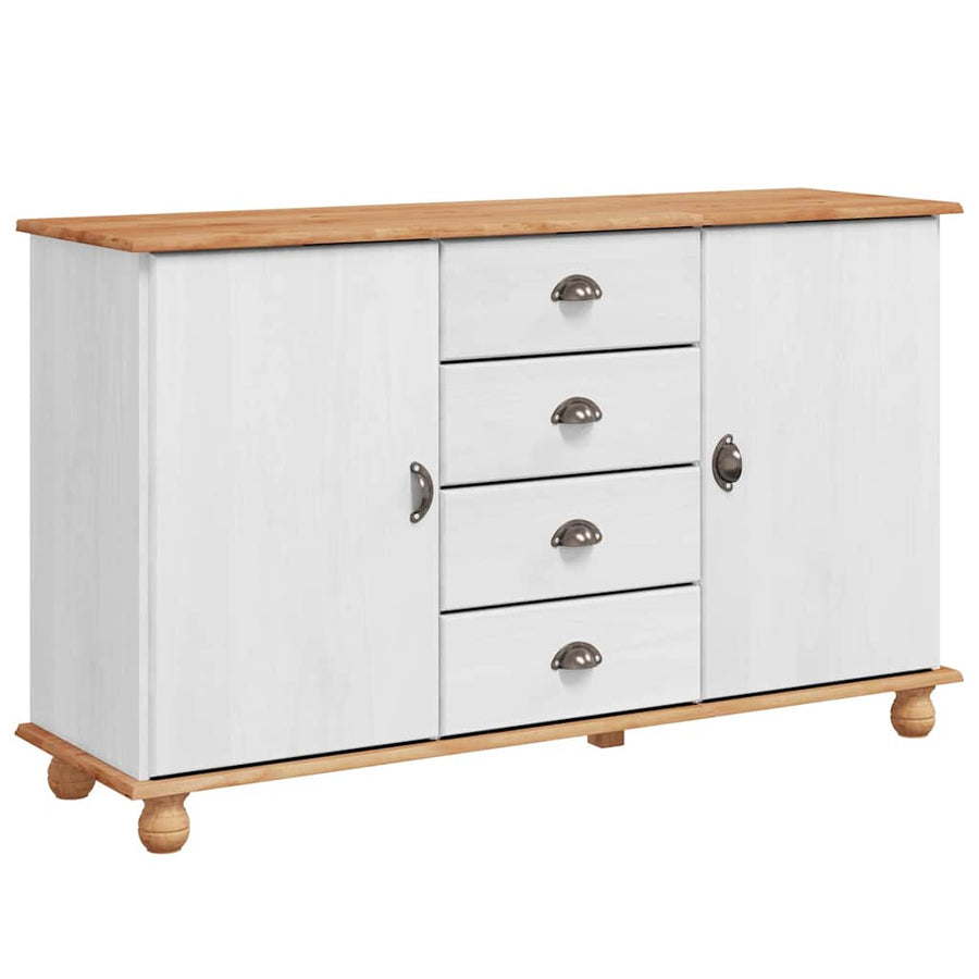 Dressoir met lade ASKIM 133,5 x 40 x 79 cm Massief grenenhout