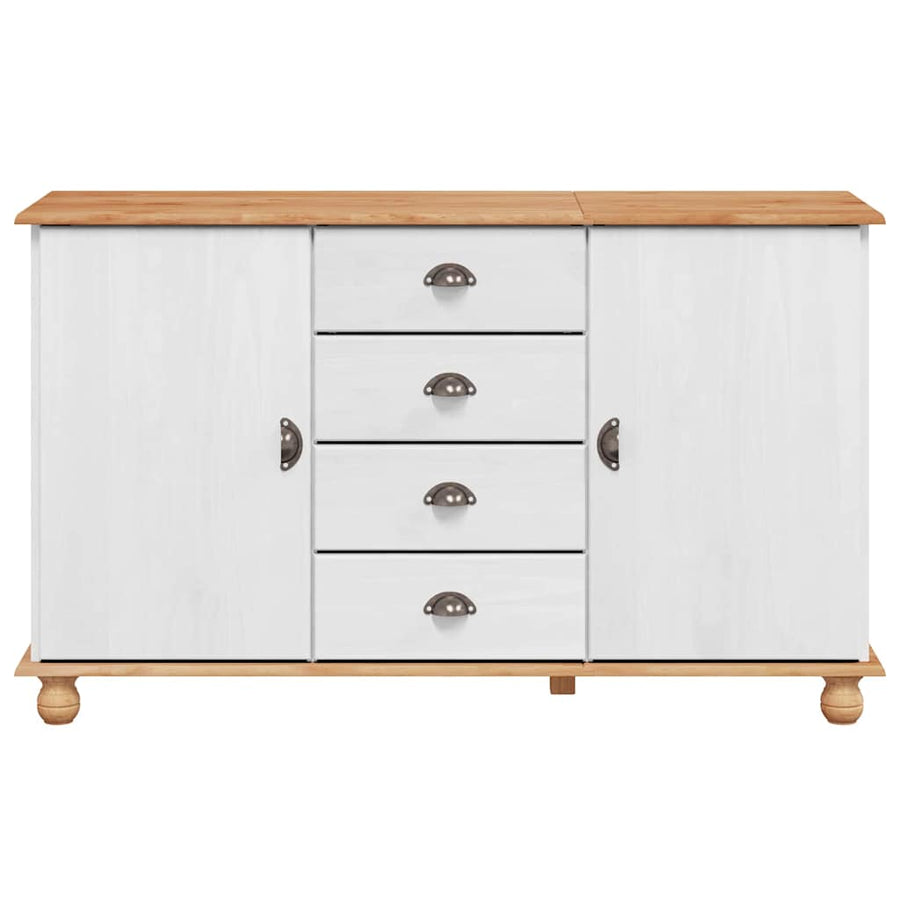 Dressoir met lade ASKIM 133,5 x 40 x 79 cm Massief grenenhout