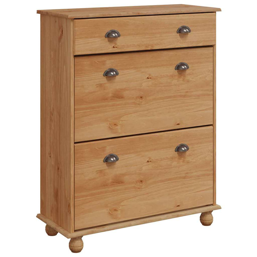 Schoenenkast ASKIM Bruin 85 x 35 x 108 cm Massief grenenhout