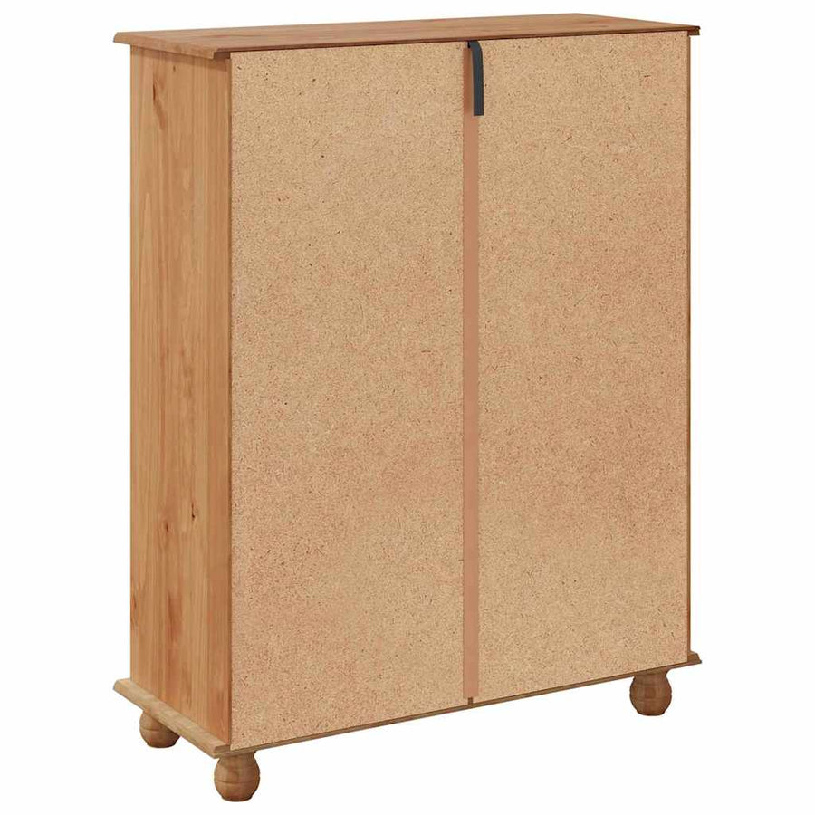 Schoenenkast ASKIM Bruin 85 x 35 x 108 cm Massief grenenhout