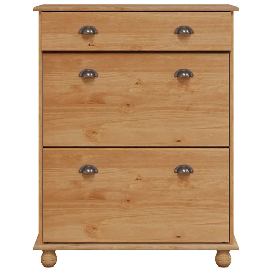 Schoenenkast ASKIM Bruin 85 x 35 x 108 cm Massief grenenhout