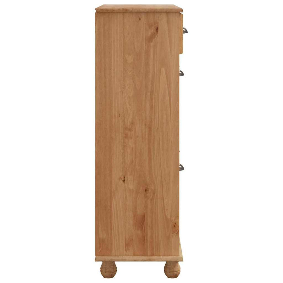 Schoenenkast ASKIM Bruin 85 x 35 x 108 cm Massief grenenhout