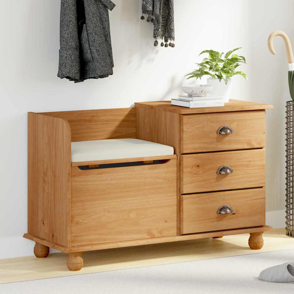 Opslagbank ASKIM Bruin 100 x 39 x 62 cm Massief grenenhout