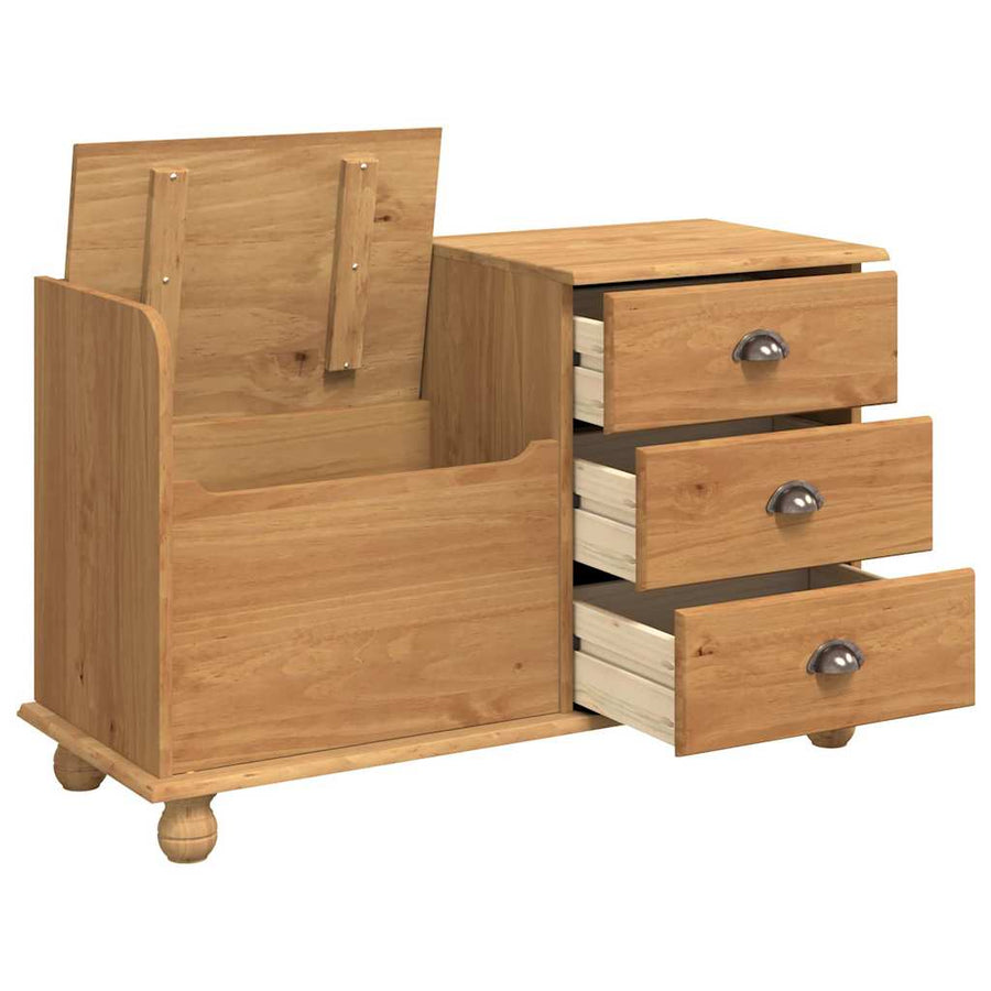 Opslagbank ASKIM Bruin 100 x 39 x 62 cm Massief grenenhout