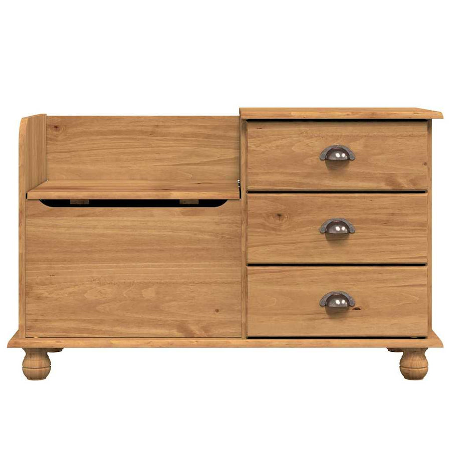 Opslagbank ASKIM Bruin 100 x 39 x 62 cm Massief grenenhout