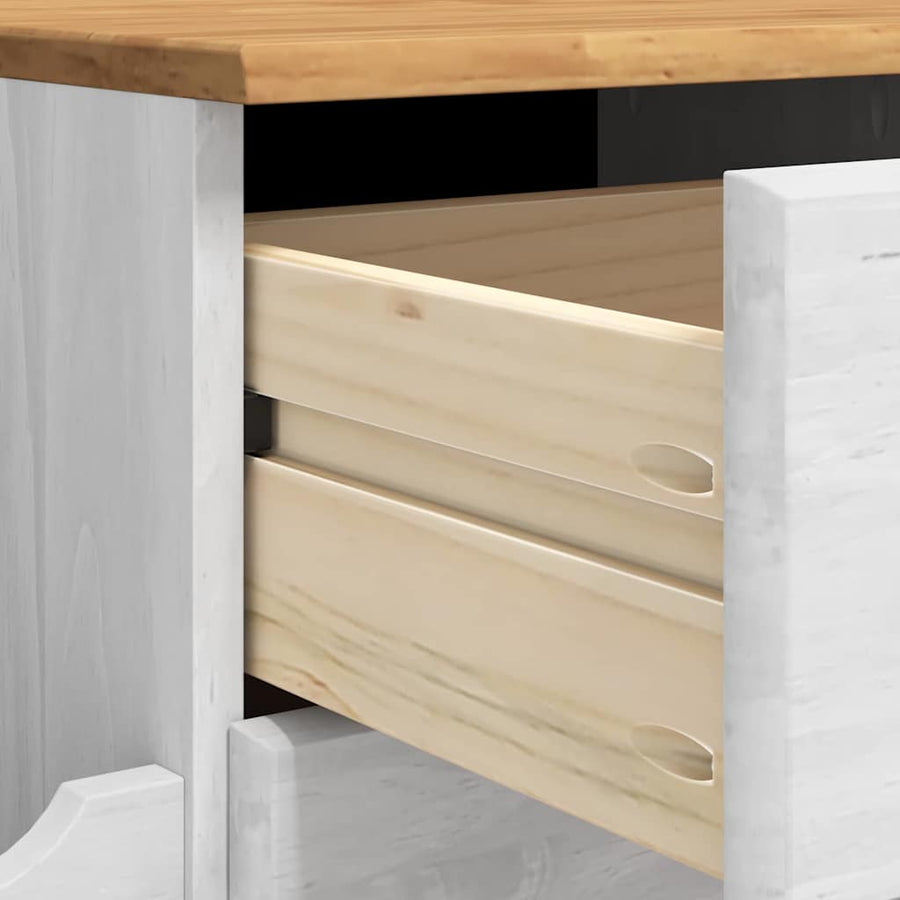 Opslagbank ASKIM Wit 100 x 39 x 62 cm Massief grenenhout