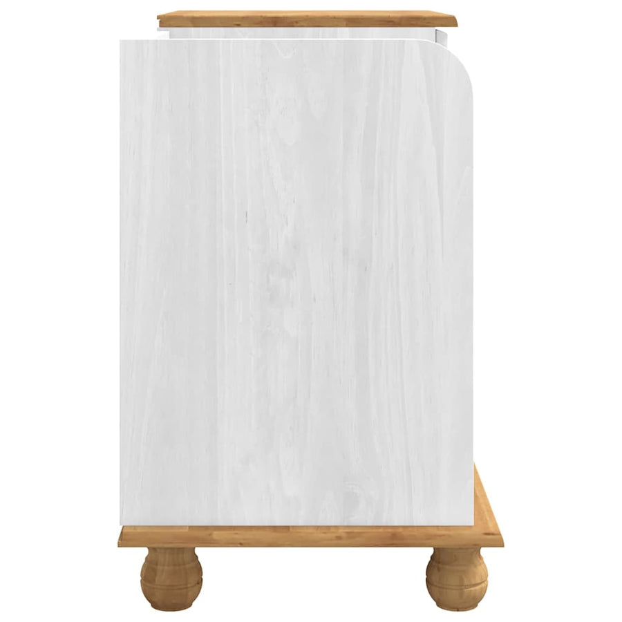 Opslagbank ASKIM Wit 100 x 39 x 62 cm Massief grenenhout