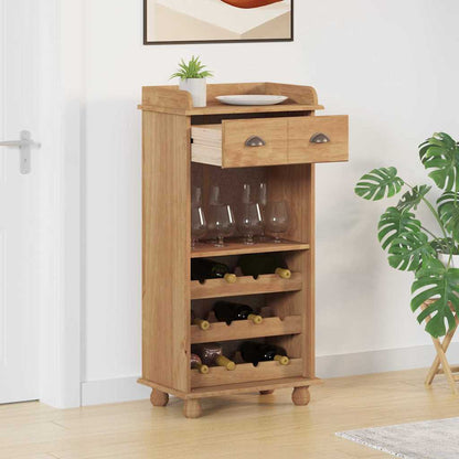 Wijnkast ASKIM Honing Wax 57 x 37 x 114 cm Massief grenenhout